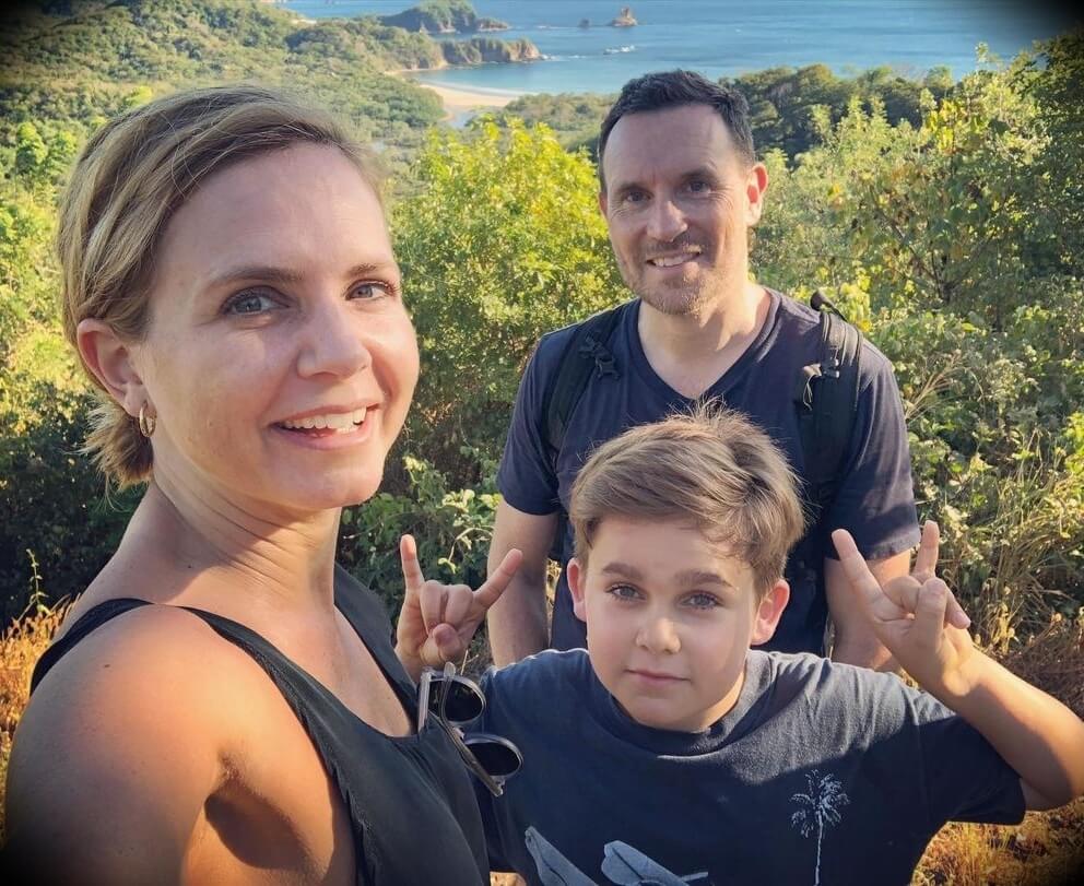 Mariana Van Zeller with her husband Darren Foster and their son Vasco