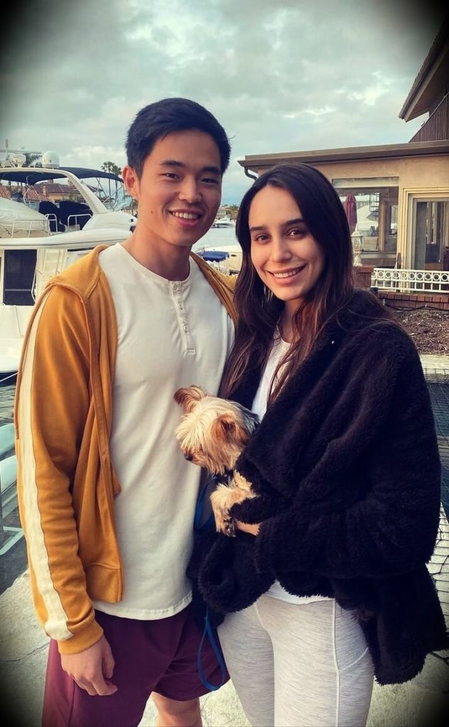 Charlie Chang with his girlfriend Jasmin Carrasco 