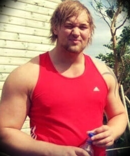 Hafthor Bjornsson at 20 years old