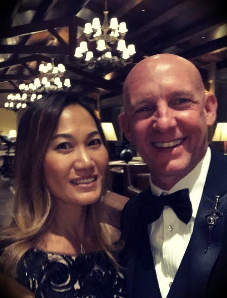 Kevin Ward with his wife Julie Cho-Ward