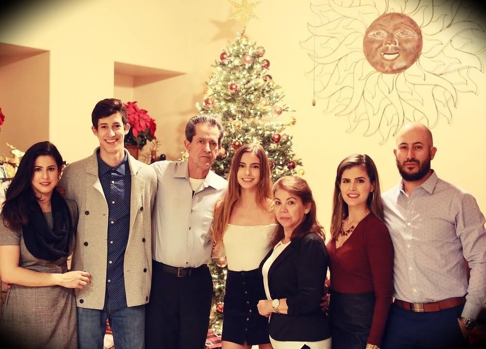 Ricky Gutierrez with his parents and four siblings
