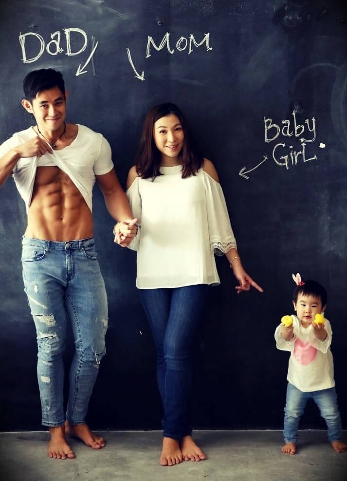 Jordan Yeoh with his wife and their daughter