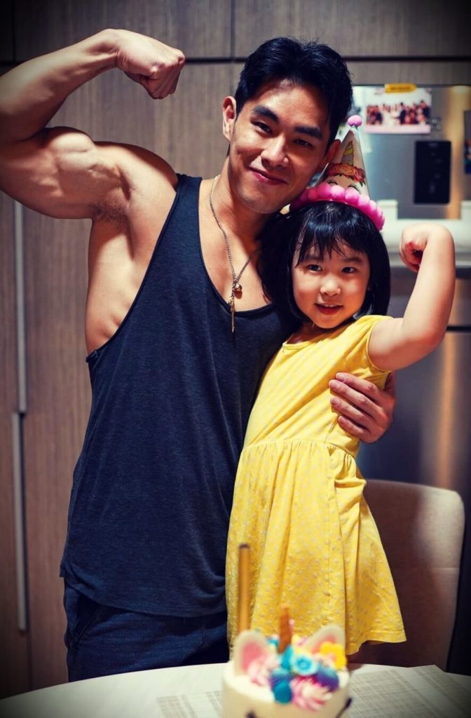 Jordan Yeoh with his daughter