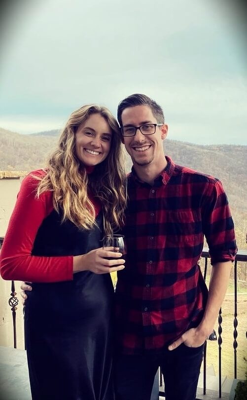 Casey Cooper aka COOP3RDRUMM3R with his wife Hannah Cooper