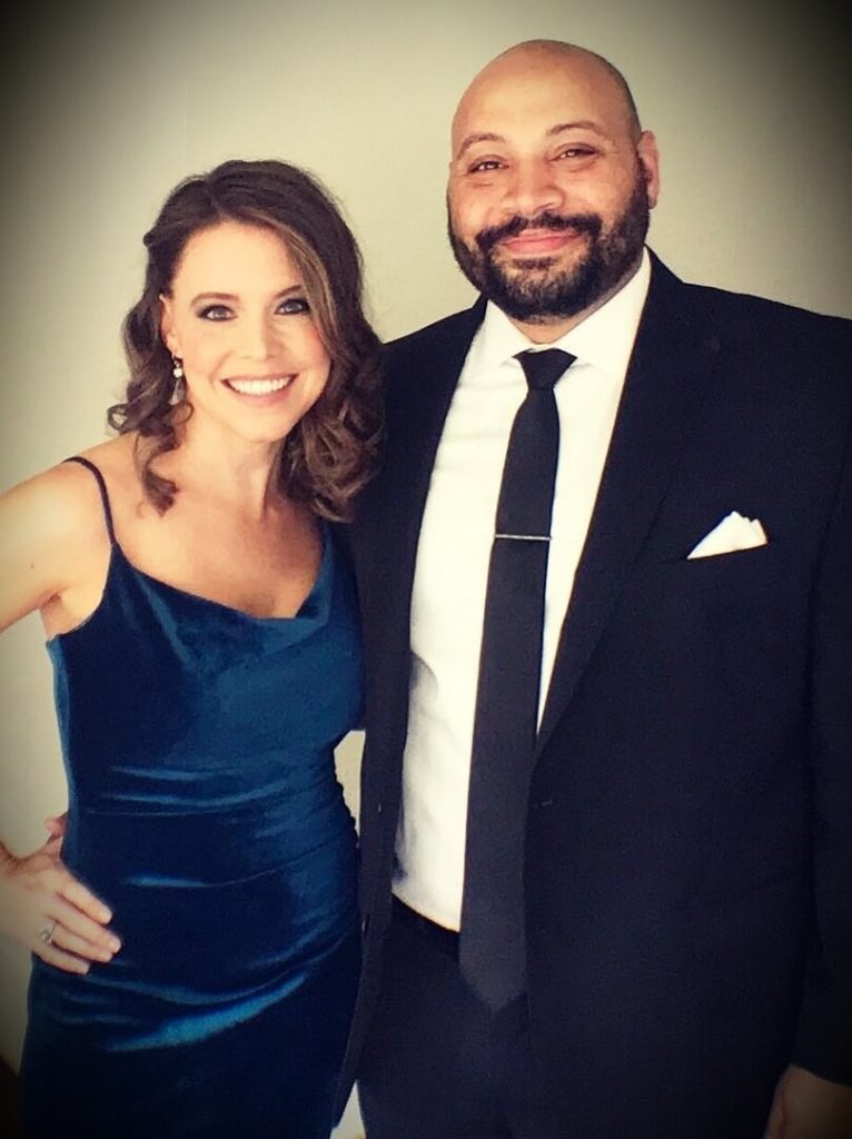 Colton Dunn with his wife Jessica Stier