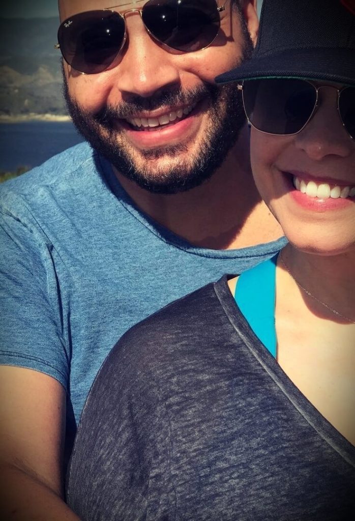 Colton Dunn with his wife Jessica Stier