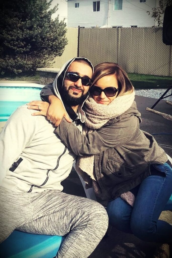 Firas Zahabi with his wife Mélissa Gendron