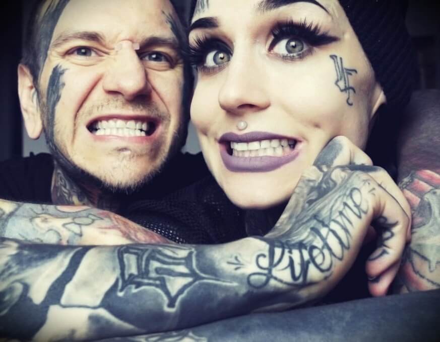 Monami Frost with her husband Anrijs Straume