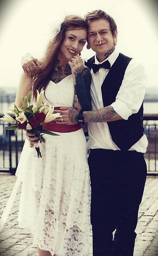 Monami Frost with her husband Anrijs Straume